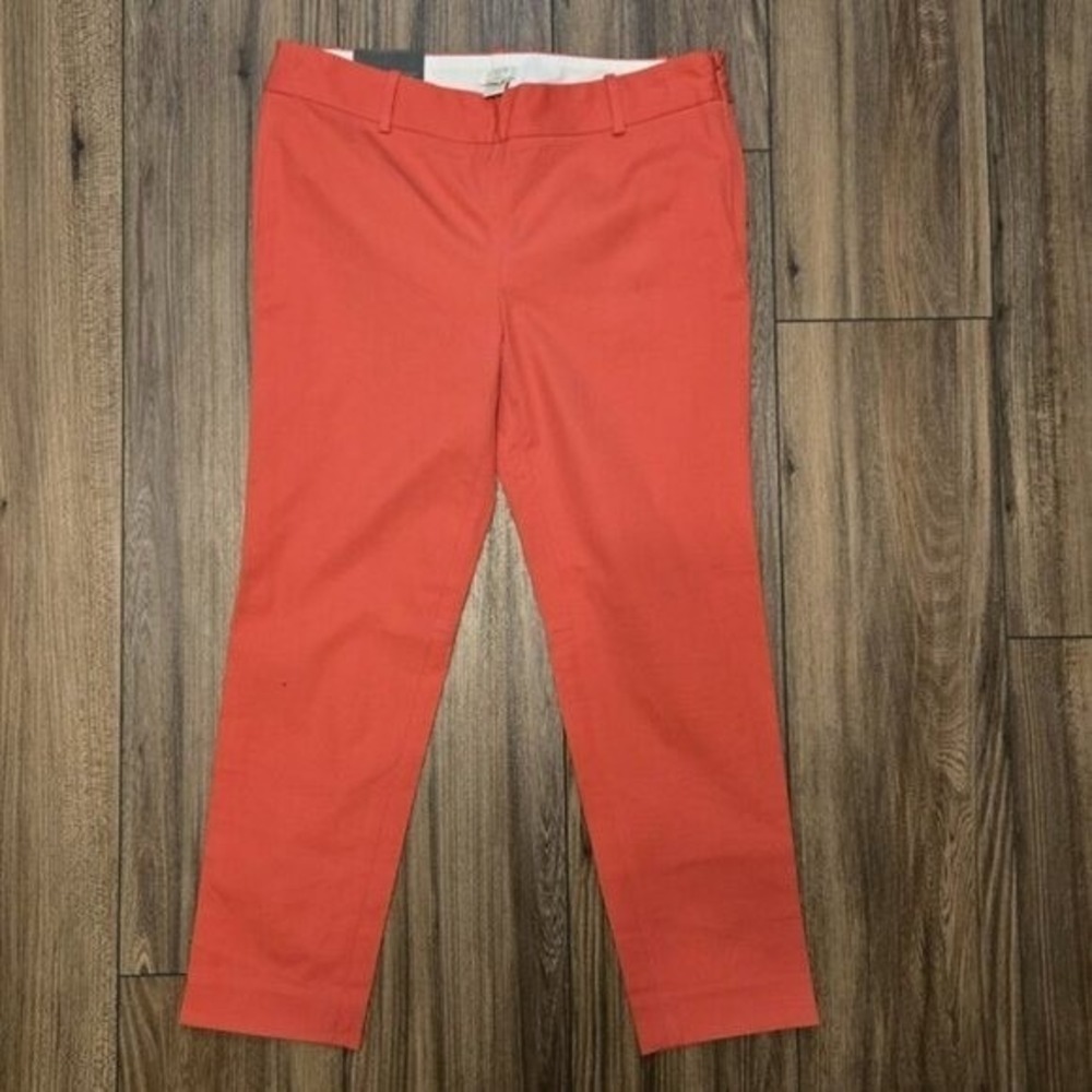 J.Crew NWT Winnie Pant City Fit Coral Pink Cropped Ankle Trousers 8 Petite NEW